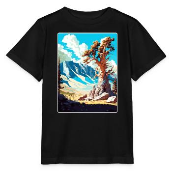 Affiche de voyage du parc national du Grand Bassin - T-shirt bio MINI CREATOR Stanley/Stella Enfant - noir - Devant - Mikhail (115cm)