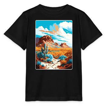 Big Bend National Park Travel Poster Souvenir WPA - Stanley/Stella MINI CREATOR Kids’ T-Shirt - black - Front - Mikhail (115cm)