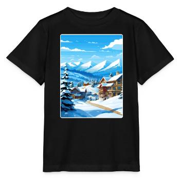 Vail Ski Resort Skifahren Reise Poster Souvenir WPA - Stanley/Stella Kinder T-Shirt MINI CREATOR  - Schwarz - Vorne - Mikhail (115cm)