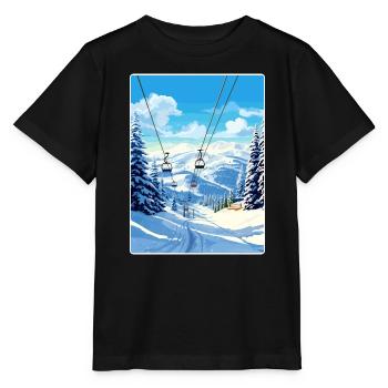 Vail Ski Resort Skifahren Reise Poster Souvenir WPA - Stanley/Stella Kinder T-Shirt MINI CREATOR  - Schwarz - Vorne - Mikhail (115cm)