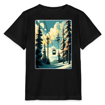Vail Ski Resort Skifahren Reise Poster Souvenir WPA - Stanley/Stella Kinder T-Shirt MINI CREATOR  - Schwarz - Vorne - Mikhail (115cm)