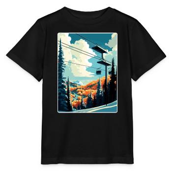 Vail Ski Resort Skifahren Reise Poster Souvenir WPA - Stanley/Stella Kinder T-Shirt MINI CREATOR  - Schwarz - Vorne - Mikhail (115cm)