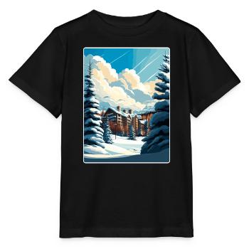 Beaver Creek Ski Travel Poster Souvenir Paint WPA - Stanley/Stella MINI CREATOR Kids’ T-Shirt - black - Front - Mikhail (115cm)