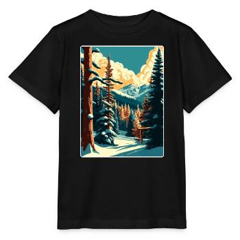 Beaver Creek Ski Reise Poster Souvenir Farbe WPA - Stanley/Stella Kinder T-Shirt MINI CREATOR  - Schwarz - Vorne - Mikhail (115cm)