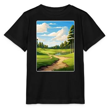 Shadow Creek Golfplatz Reiseposter Souvenir - Stanley/Stella Kinder T-Shirt MINI CREATOR  - Schwarz - Vorne - Mikhail (115cm)