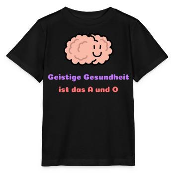 La santé mentale est l’alpha et l’oméga - T-shirt bio MINI CREATOR Stanley/Stella Enfant - noir - Devant - Mikhail (115cm)