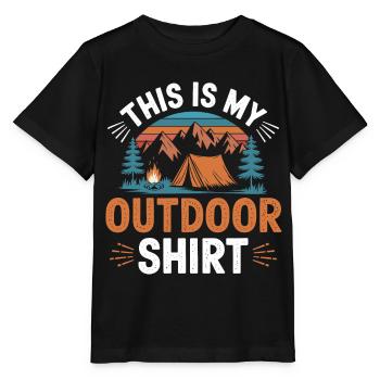 C’est mon Shirt Camping OUTDOOR - T-shirt bio MINI CREATOR Stanley/Stella Enfant - noir - Devant - Mikhail (115cm)