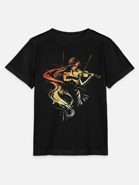 Violine Mädchen - Stanley/Stella Kinder T-Shirt MINI CREATOR - Schwarz
