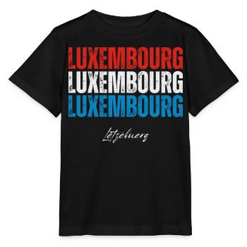 Flagge von Luxemburg, Luxemburger Stolz - Stanley/Stella Kinder T-Shirt MINI CREATOR  - Schwarz - Vorne - Mikhail (115cm)
