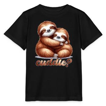 Sloths Sloth Snuggle Gift - Stanley/Stella MINI CREATOR Kids’ T-Shirt - black - Front - Mikhail (115cm)