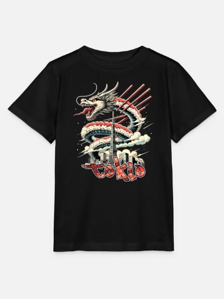 Sushi Drache Tokio Geschenk - Stanley/Stella Kinder T-Shirt MINI CREATOR  - Schwarz