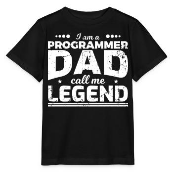 Papa codeur - T-shirt bio MINI CREATOR Stanley/Stella Enfant - noir - Devant - Mikhail (115cm)