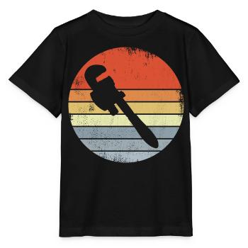 Clé à pipe look vintage - T-shirt bio MINI CREATOR Stanley/Stella Enfant - noir - Devant - Mikhail (115cm)
