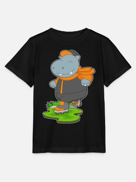 Nilpferd Inline skating Inline skates - Stanley/Stella Kinder T-Shirt MINI CREATOR - Schwarz