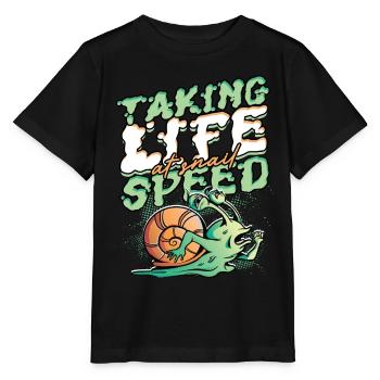 Snail Snails Entomology Entomologist - Stanley/Stella MINI CREATOR Kids’ T-Shirt - black - Front - Mikhail (115cm)