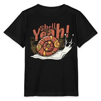 Escargots Escargots Entomologie Coquille oui ! - T-shirt bio MINI CREATOR Stanley/Stella Enfant - noir - Devant - Mikhail (115cm)