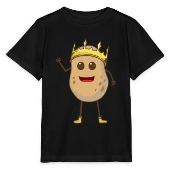 Pomme de terre, pommes de terre, légumes, roi - T-shirt bio MINI CREATOR Stanley/Stella Enfant - noir - Devant - Mikhail (115cm)