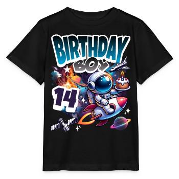 Astronaute 14e anniversaire Espace - T-shirt bio MINI CREATOR Stanley/Stella Enfant - noir - Devant - Mikhail (115cm)