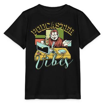 Podcast Podcaster Vibes Podcasting - Stanley/Stella MINI CREATOR Kids’ T-Shirt - black - Front - Mikhail (115cm)