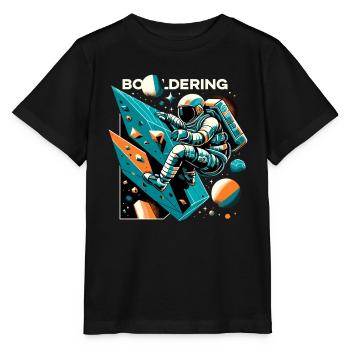 Bouldern Astronaut Raumfahrer Geschenk - Stanley/Stella Kinder T-Shirt MINI CREATOR  - Schwarz - Vorne - Mikhail (115cm)