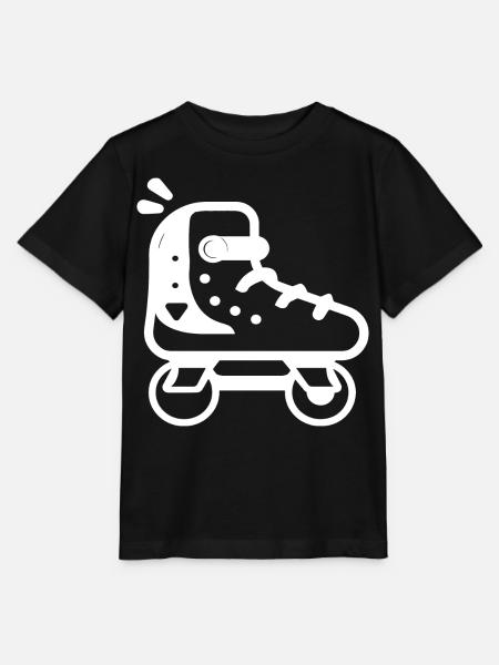 Rollschuhe Cartoon Stil - Stanley/Stella Kinder T-Shirt MINI CREATOR  - Schwarz