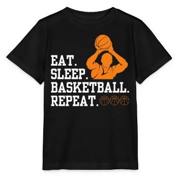 Basketball Tshirt B-Ball Dunking Rebound Spieler - Stanley/Stella Kinder T-Shirt MINI CREATOR  - Schwarz - Vorne - Mikhail (115cm)