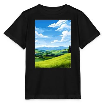 Sauerland Allemagne Affiche de voyage Peinture Souvenir WPA - T-shirt bio MINI CREATOR Stanley/Stella Enfant - noir - Devant - Mikhail (115cm)