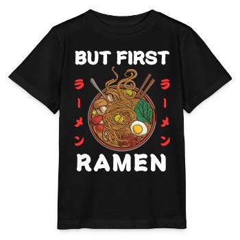 Nouilles Ramen Chibi Asia Nouilles Soupe de nouilles Anime - T-shirt bio MINI CREATOR Stanley/Stella Enfant - noir - Devant - Mikhail (115cm)