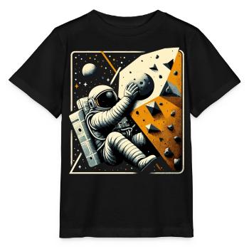 Bouldern Astronaut Raumfahrer Geschenk - Stanley/Stella Kinder T-Shirt MINI CREATOR  - Schwarz - Vorne - Mikhail (115cm)