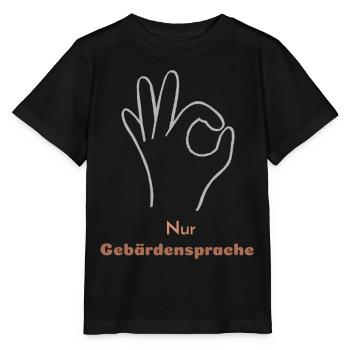 Nur Gebärdensprache - Stanley/Stella Kinder T-Shirt MINI CREATOR  - Schwarz - Vorne - Mikhail (115cm)