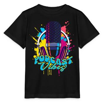 Podcast Vibes Podcaster Podcasting - Stanley/Stella MINI CREATOR Kids’ T-Shirt - black - Front - Mikhail (115cm)