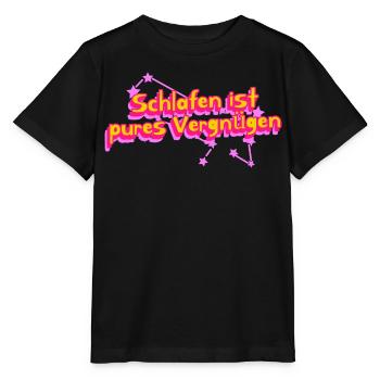 Pure pleasure of sleeping - Stanley/Stella MINI CREATOR Kids’ T-Shirt - black - Front - Mikhail (115cm)