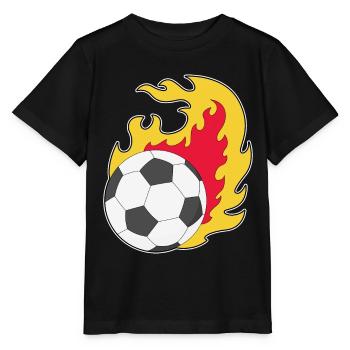 Fireball Football - Stanley/Stella MINI CREATOR Kids’ T-Shirt - black - Front - Mikhail (115cm)