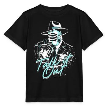 Podcast Podcaster Podcasting - Stanley/Stella MINI CREATOR Kids’ T-Shirt - black - Front - Mikhail (115cm)