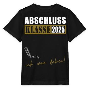 Abschlussklasse 2025 - Stanley/Stella Kinder T-Shirt MINI CREATOR  - Schwarz - Vorne - Mikhail (115cm)
