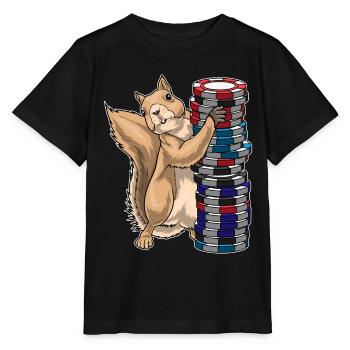 Meerkat Poker Jetons de poker - T-shirt bio MINI CREATOR Stanley/Stella Enfant - noir - Devant - Mikhail (115cm)