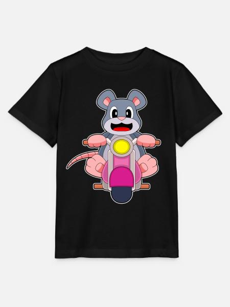 Maus Motorrad - Stanley/Stella Kinder T-Shirt MINI CREATOR - Schwarz