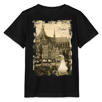 Altes Rostock - Neuer Markt - Stanley/Stella Kinder T-Shirt MINI CREATOR  - Schwarz - Vorne - Mikhail (115cm)