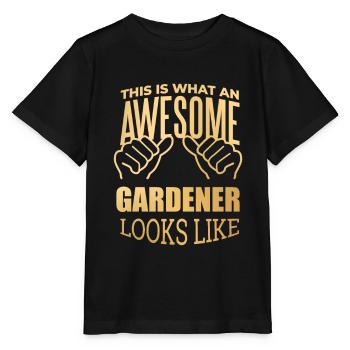 jardinage - T-shirt bio MINI CREATOR Stanley/Stella Enfant - noir - Devant - Mikhail (115cm)