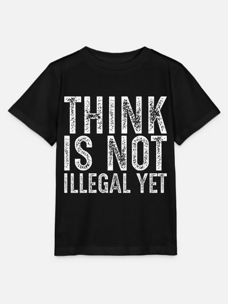 Denken ist noch nicht illegal - Stanley/Stella Kinder T-Shirt MINI CREATOR  - Schwarz