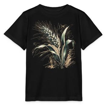 Un épi de blé - T-shirt bio MINI CREATOR Stanley/Stella Enfant - noir - Devant - Mikhail (115cm)