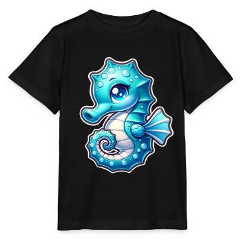Hippocampe Hippocampe - T-shirt bio MINI CREATOR Stanley/Stella Enfant - noir - Devant - Mikhail (115cm)