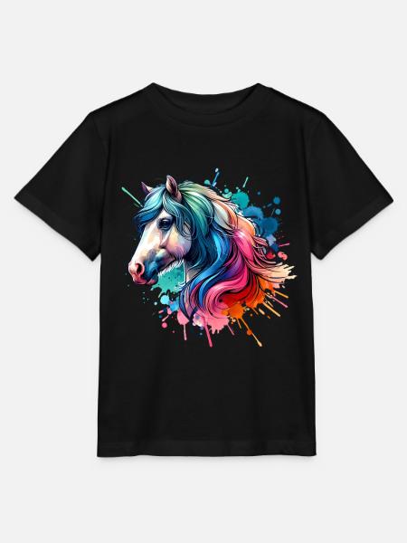 Pferd - Stanley/Stella T-shirt MINI CREATOR til børn - sort