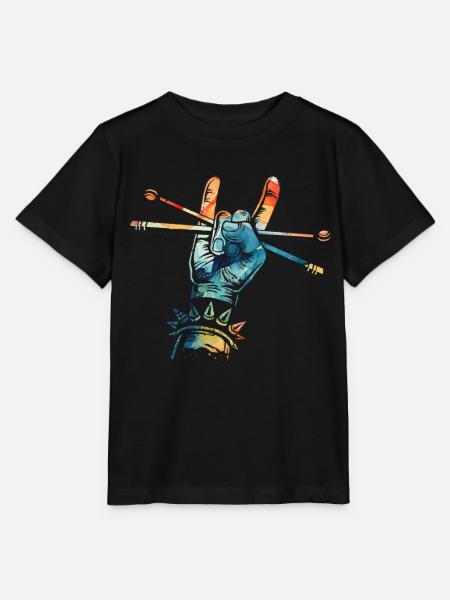Schlagzeug Drums Drumstick Drummer Musik Band Rock - Stanley/Stella Kinder T-Shirt MINI CREATOR - Schwarz