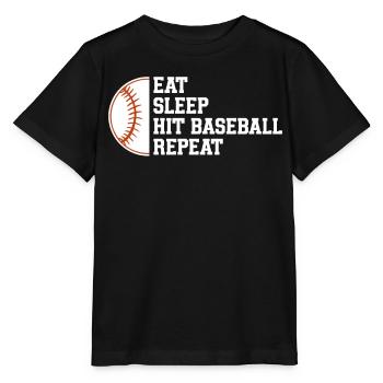 Baseball Sports Baseball Player Pitcher Catcher USA - Stanley/Stella MINI CREATOR Kids’ T-Shirt - black - Front - Mikhail (115cm)