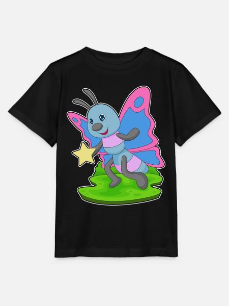 Schmetterling Stern - Stanley/Stella Kinder T-Shirt MINI CREATOR  - Schwarz