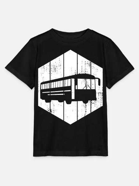 Bus Zeichnung - Stanley/Stella Kinder T-Shirt MINI CREATOR  - Schwarz