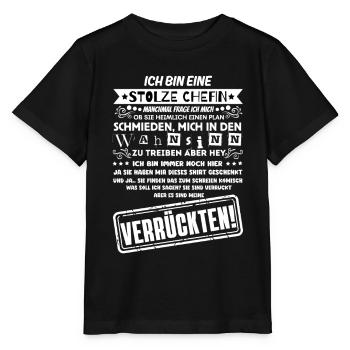 a proud of a troop of crazy - Stanley/Stella MINI CREATOR Kids’ T-Shirt - black - Front - Mikhail (115cm)