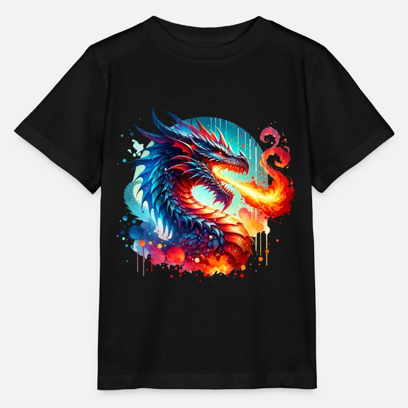 Dragon - Stanley/Stella MINI CREATOR Kids’ T-Shirt - black