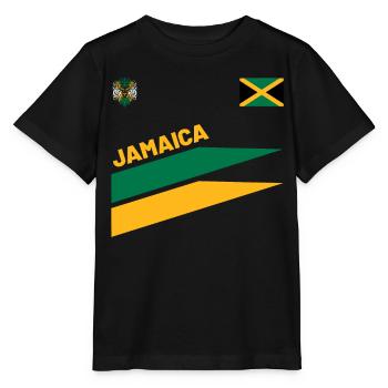 Jamaica Jamaika Rasta Raggea Rastafari Flagge - Stanley/Stella Kinder T-Shirt MINI CREATOR  - Schwarz - Vorne - Mikhail (115cm)